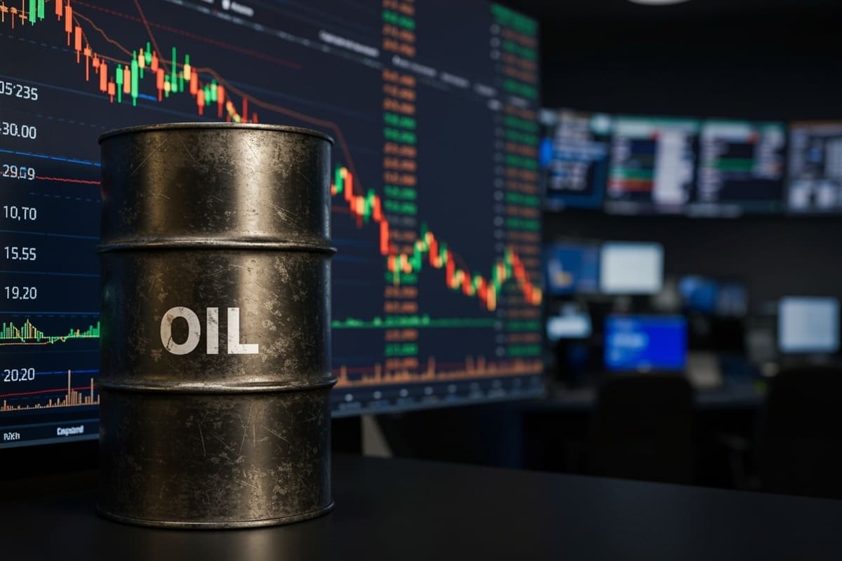 Crude oil prices decline Brent 76 dollars WTI chart Iranian oil export easing API crude inventories