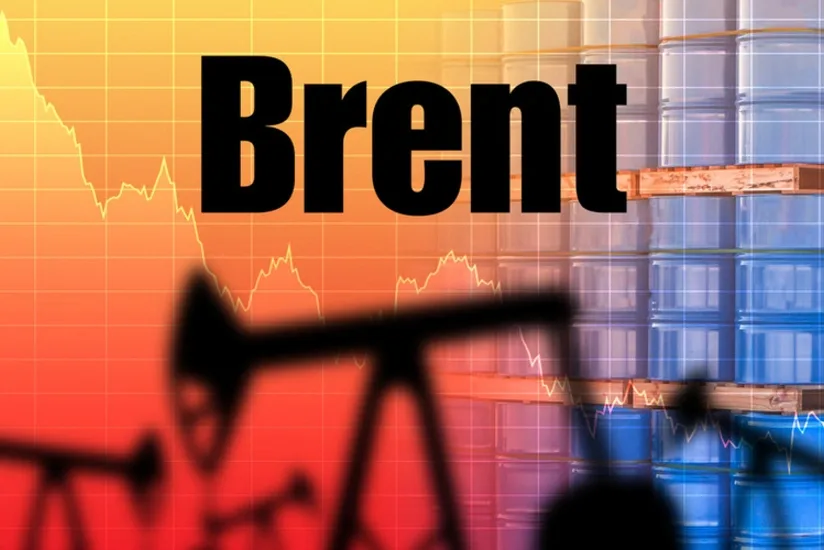 Oil barrels refinery brent crude chart falling natural gas price gold bars crypto bitcoin screen