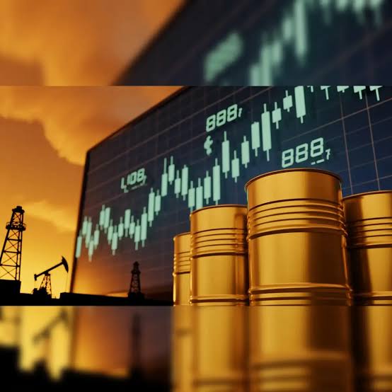 Crude oil barrel price chart brent gold bars safety asset inflation projection