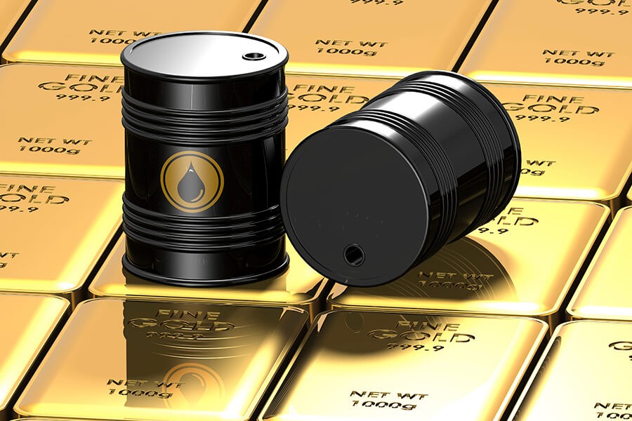 Oil tanker ship red sea strait of hormuz brent crude 95 dollars gold bar chart consolidation