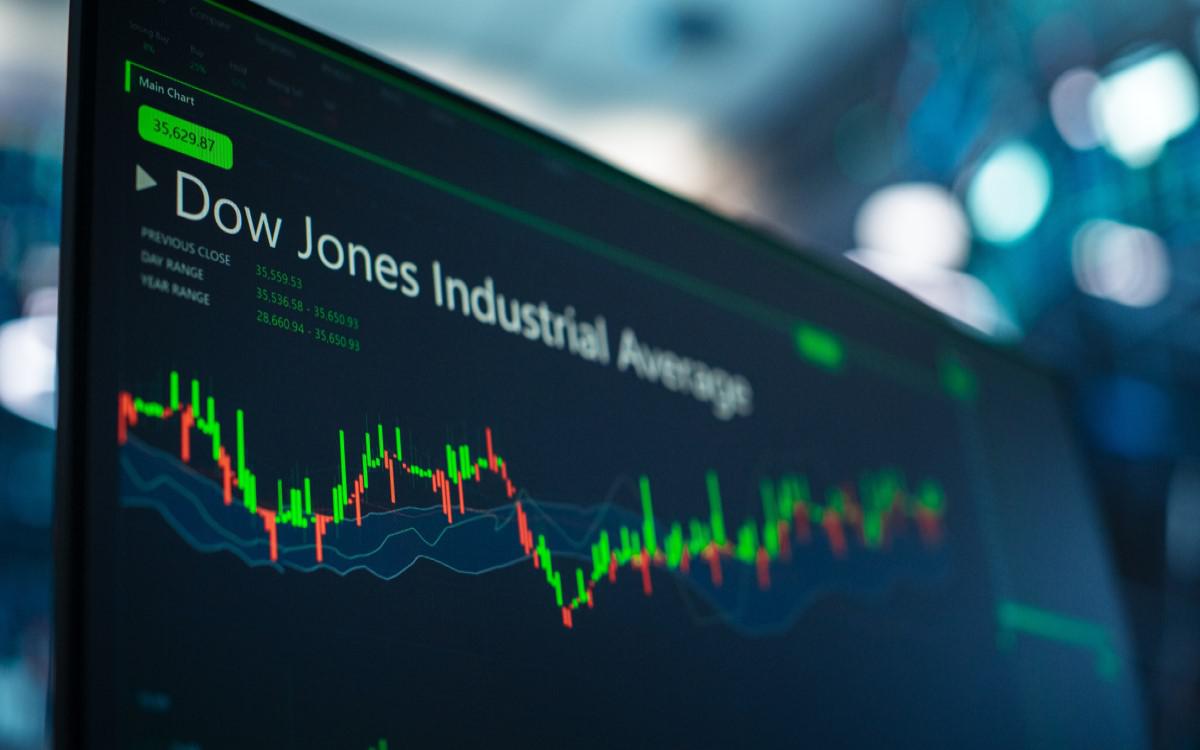 Dow Jones record high 54349 technology stocks selloff Kospi decline stock chart